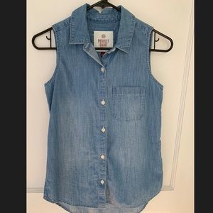 Women’s Jean Shirt Button-up XS
